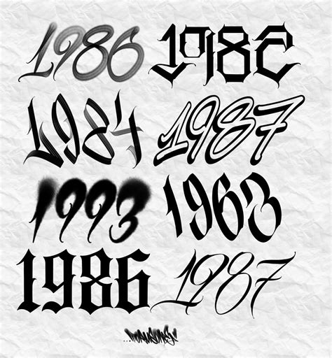 15 Best Number Font Tattoos To Make A Statement .